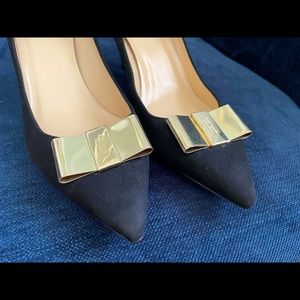 Kate Spade Janice Pumps Black & Gold Size 10